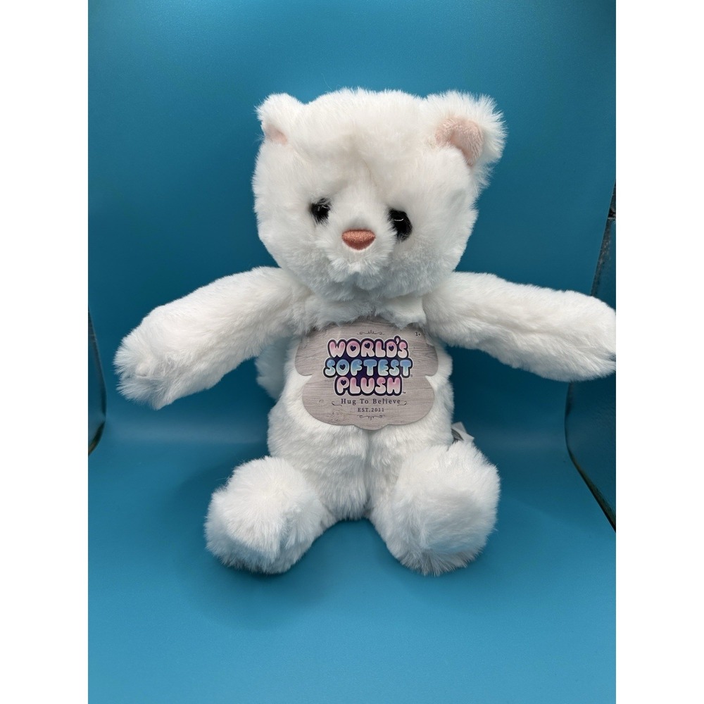 World's Softest Plush  White Cat